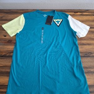 Under Armour Boys XLarge Rock Diamond  Short Sleeve Green Logo Tee